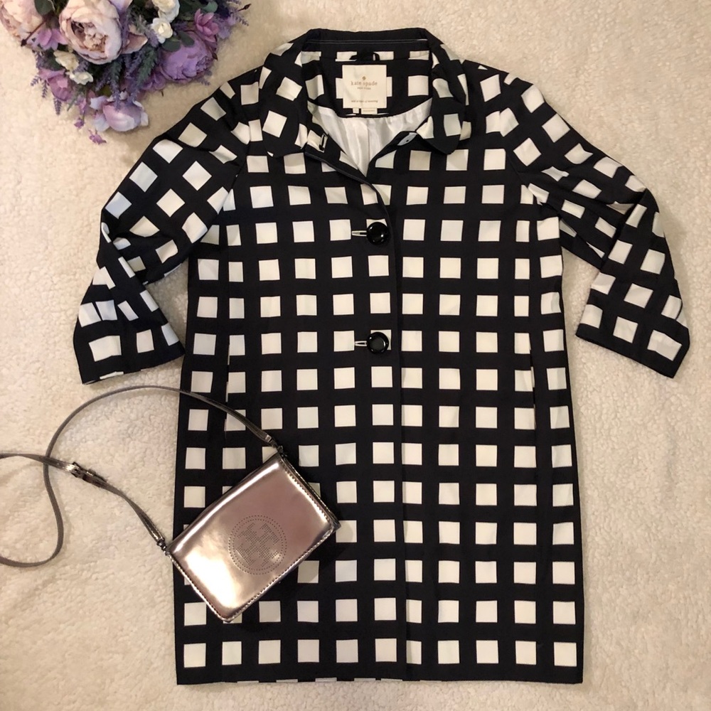 Adorable Black and White Kate Spade Rain Coat